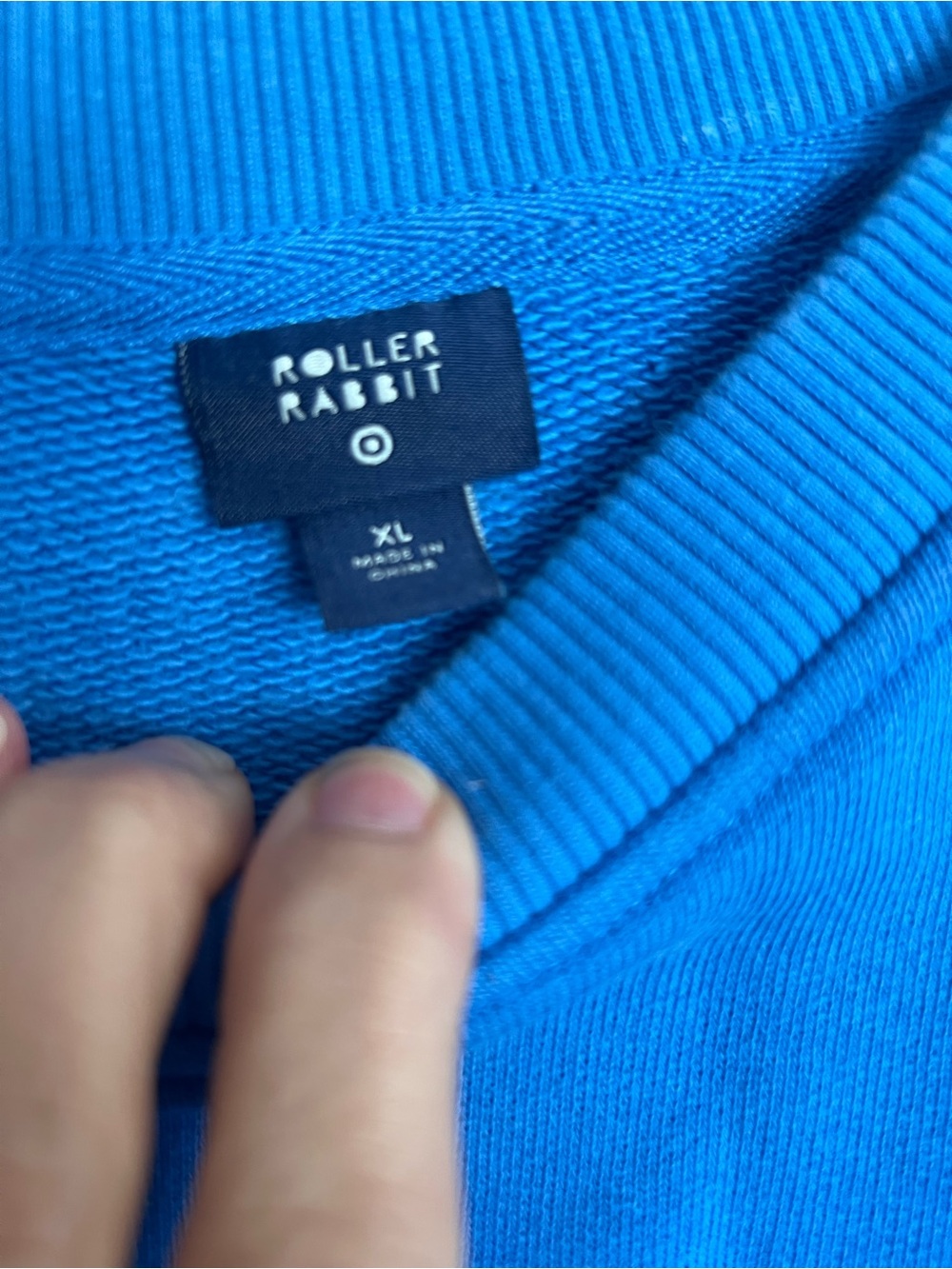 Roller Rabbit Bright Blue Pullover Sweatshirt - Picture 4 of 5